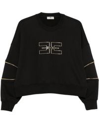 Elisabetta Franchi - Cotton Elastane Sweater - Lyst