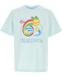 CASABLANCA - Pastel Light- Cotton T-Shirt - Lyst