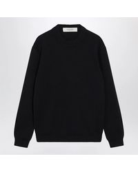 Golden Goose - Dark Cotton-Blend Sweater With Distressed Effect - Lyst