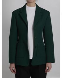 Loewe - Fitted Wool Twill Jacket - Lyst