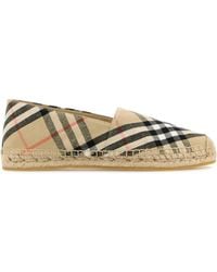 Burberry - Embroidered Canvas Espadrilles - Lyst