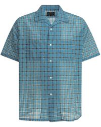 Beams Plus - "Open Collar Nylon Airy Plaid" Casual Shirt - Lyst