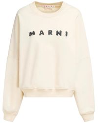 Marni - Logo Crewneck Sweatshirt - Lyst
