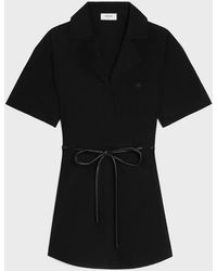 Celine - Belted Mini Dress - Lyst