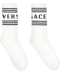Versace - Cotton Socks With Logo - Lyst