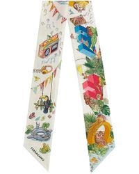 Ferragamo - Jungle Party Print Silk Mini Bandeau - Lyst