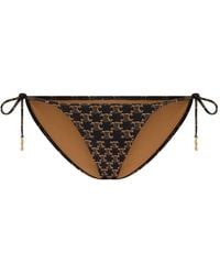 Celine - Jersey Bikini Slip With Monogram - Lyst