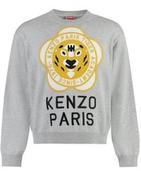 KENZO - Wool-Blend Crew-Neck Sweater - Lyst