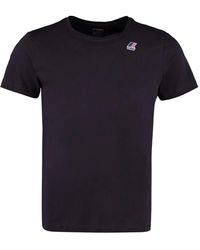 K-Way - Logo Print Cotton T-Shirt - Lyst