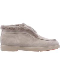 Santoni - Desert Suede Bootie - Lyst