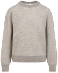 Brunello Cucinelli - Mohair Polyamide Wool Metallic T-Shirt - Lyst