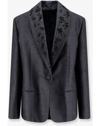 Alberta Ferretti - Virgin Wool And Silk Blazer - Lyst