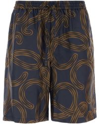 Loewe - Silk Bermuda Shorts - Lyst