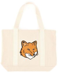 Maison Kitsuné - Fox Head Print Bag - Lyst