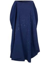 Maria Calderara - Cotton Polyester Hand Punched Hand Painted Volume Dress - Lyst