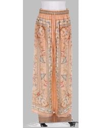 Zimmermann - Zimmermann Floral-Print Silk Trousers — Peach - Lyst