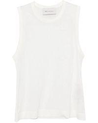 Ami Paris - Cream Cotton Ami Coeur Tank Top - Lyst
