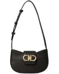 Ferragamo - Double Gancini Leather Mini Bag - Lyst