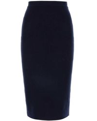 Bottega Veneta - Midnight Cashmere Blend Skirt - Lyst