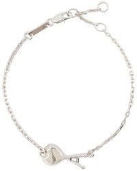 Ami Paris - Hammered Ami De Coeur Thin Bracelet - Lyst
