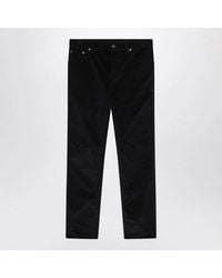 Burberry - Dark Cotton Corduroy Trousers - Lyst