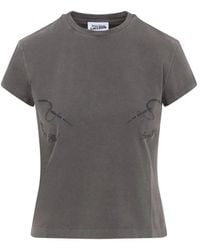 Jean Paul Gaultier - Dark Needless Cotton T-Shirt - Lyst