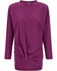 Balenciaga - Pleated Pattern T-Shirt - Lyst