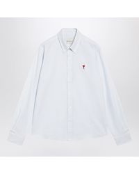 Ami Paris - Light/ Striped Ami De Coeur Shirt - Lyst