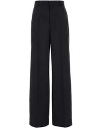 Gucci - Charcoal Wool Wide-Leg Pant - Lyst