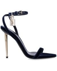 Tom Ford - Velvet Padlock Sandals - Lyst