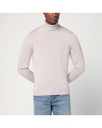 Drumohr - Greige Wool Turtleneck - Lyst