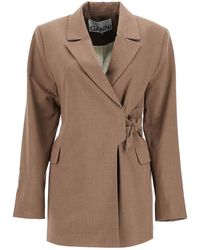 Ganni - Asymmetrical Blazer - Lyst