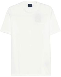Paul & Shark - Paul & Shark Cotton T-Shirt With Tone-On-Tone Logo Embroidery - Lyst