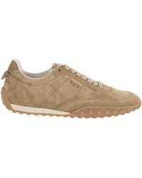 Tod's - Calfskin Suede And Smooth Leather Sneakers - Lyst