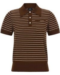 A.P.C. - 'Aline' Polo Shirt - Lyst