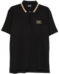 EA7 - Logo-Patch Polo Shirt - Lyst