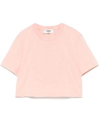 Fendi - 3D Roma Cropped T-Shirt - Lyst