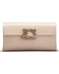 Roger Vivier - Efflorescence Embellished Chain Clutch Bag - Lyst