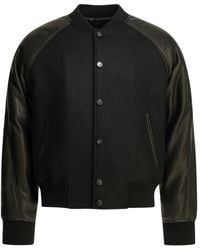 Givenchy - Wool Bomber Jacket With Reverse Logo - Lyst