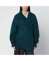 Dries Van Noten - Oversized Petroleum Mohairblend Sweater - Lyst