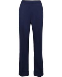 Aspesi - High-Rise Cotton Trousers Straight - Lyst