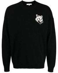 Maison Kitsuné - Fox Head Intarsia Logo Sweater - Lyst