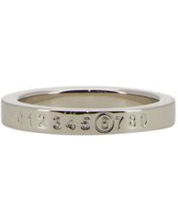 MM6 by Maison Margiela - Anello Con Logo - Lyst