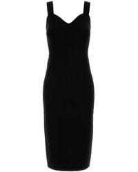 Max Mara - Teak Stretch Viscose Blend Dress - Lyst