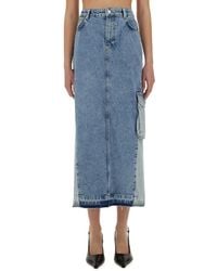 Moschino - Solid Midi Skirt - Lyst