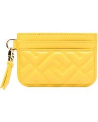 Fendi - Nappa Leather Baguette Card Case With Ff Motif - Lyst