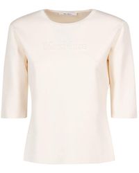 Max Mara - Knitted Jersey Short-Sleeved Top - Lyst