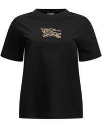 Burberry - Knight Check Crew-Neck T-Shirt - Lyst