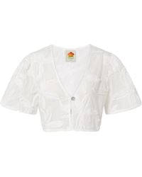 FARM Rio - Blouse With Embroidered Details - Lyst