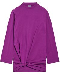 Balenciaga - T-Shirt A Maniche Lunghe Con Motivo Piega - Lyst